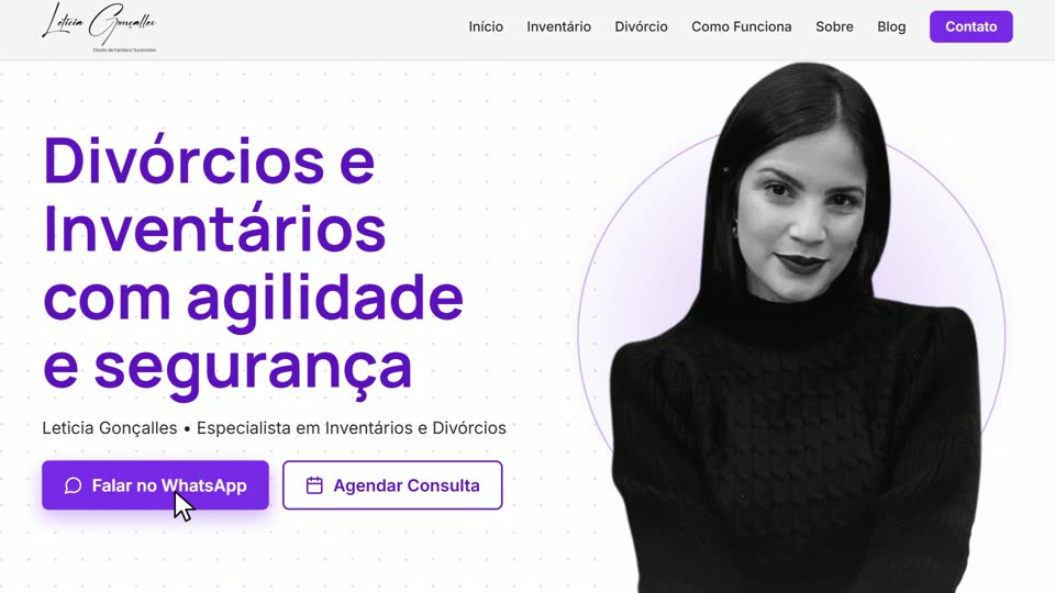 Letícia Gonçalles: Website development, SEO and paid media